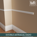 Double Astragal MDF Dado Rail-MR Mouldings Ltd