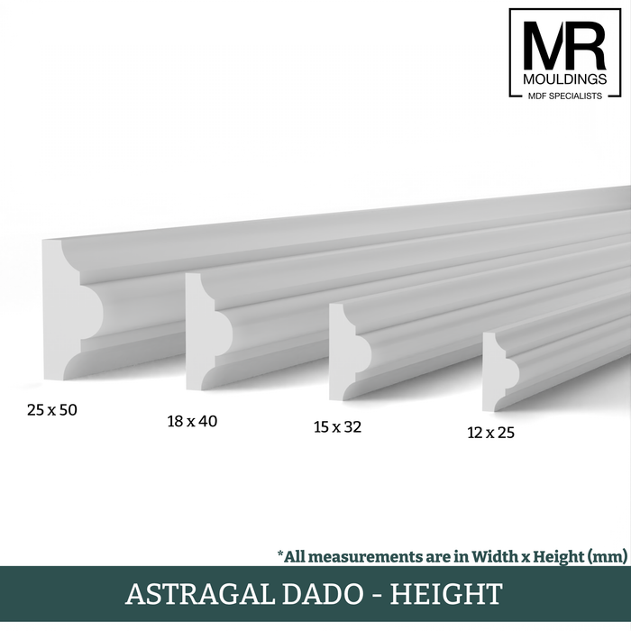 Astragal MDF Dado Rail-MR Mouldings Ltd