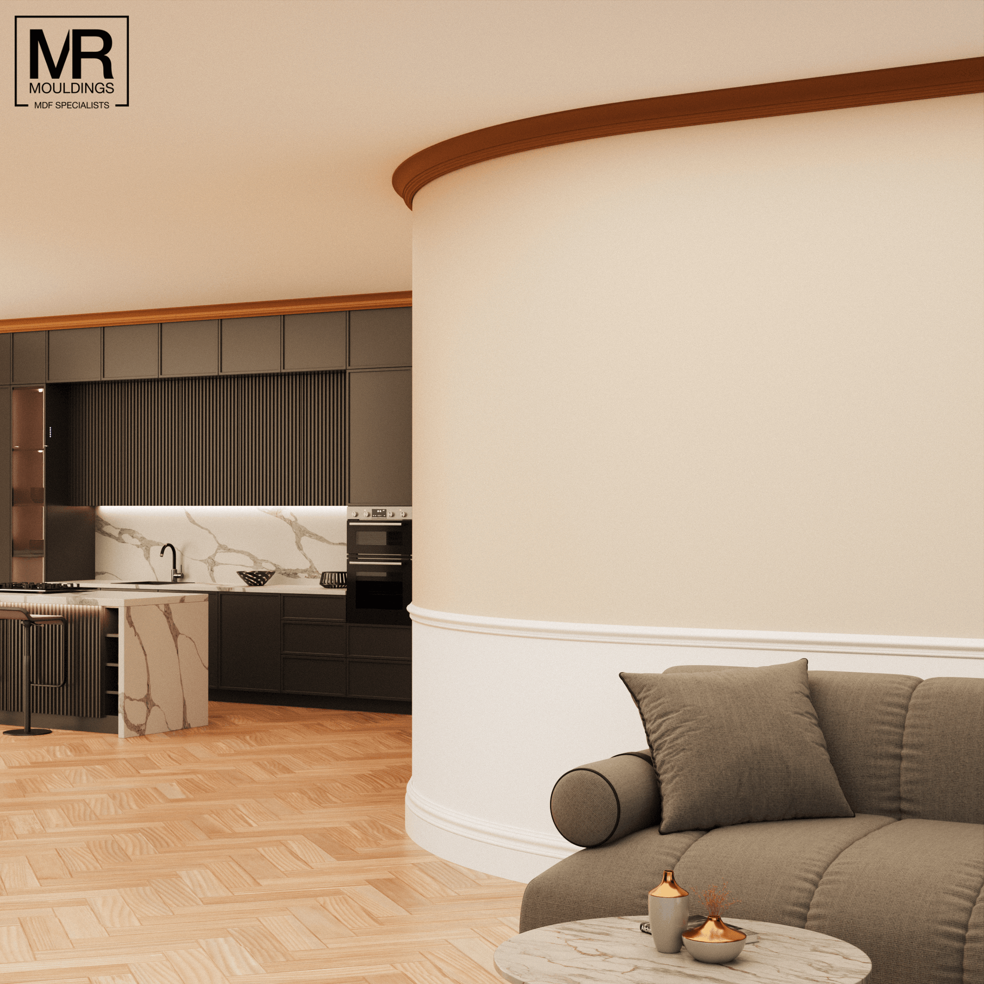 Kendal MDF Flexible Cornice Coving | Smooth Elegant Profile