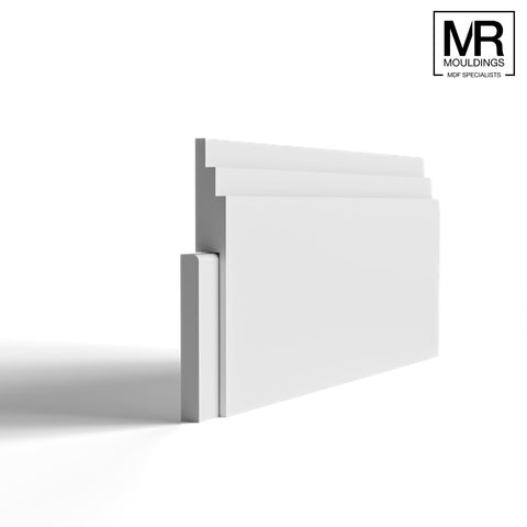 Stepped MDF Skirting Cover Board-MR Mouldings Ltd