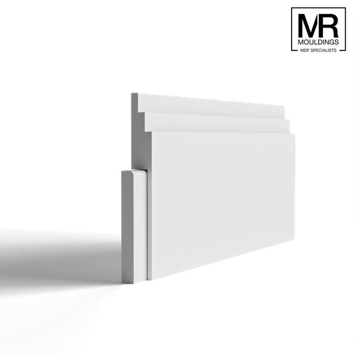 Stepped MDF Skirting Cover Board-MR Mouldings Ltd