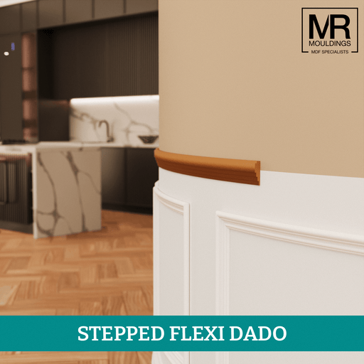 Stepped Flexible MDF Dado Mould-MR Mouldings Ltd