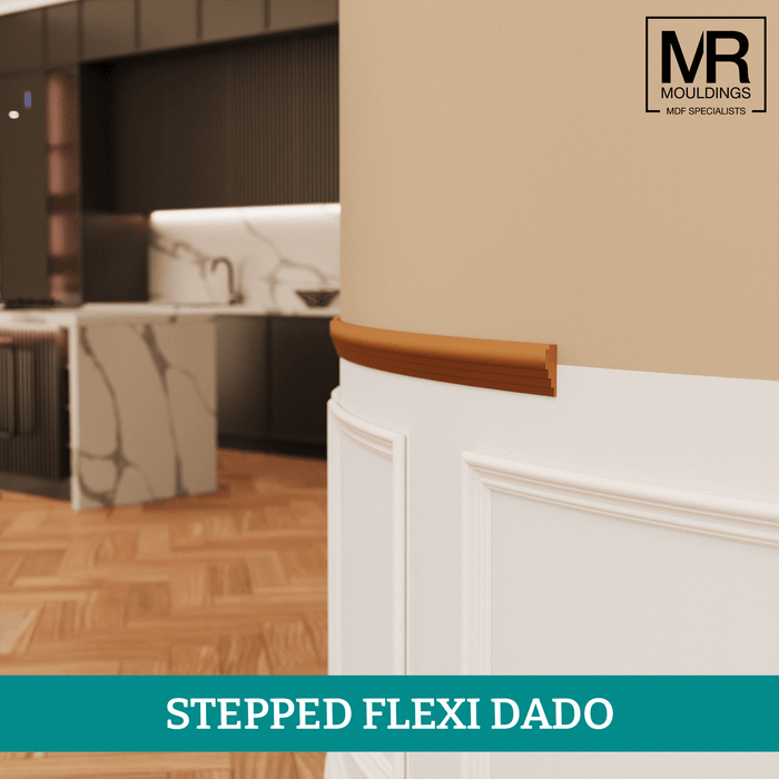 Stepped Flexible MDF Dado Mould-MR Mouldings Ltd