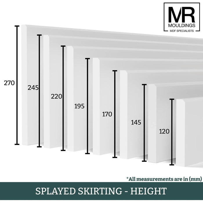 Splayed MDF Skirting Board-MR Mouldings Ltd