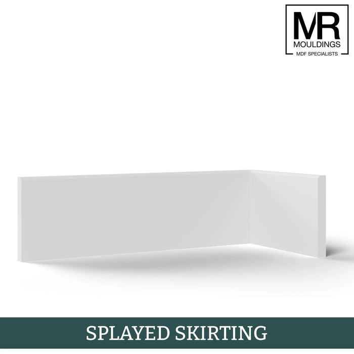 Splayed MDF Skirting Board-MR Mouldings Ltd