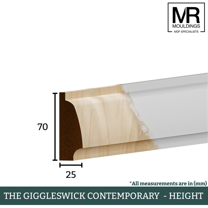 The Giggleswick Contemporary Tulip Dado Rail-MR Mouldings Ltd