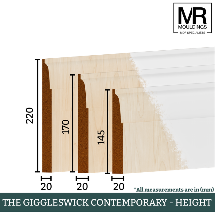 The Giggleswick Contemporary Tulip Skirting Board-MR Mouldings Ltd