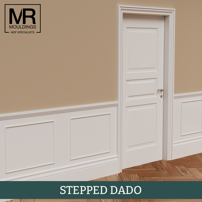 Stepped MDF Dado Rail-MR Mouldings Ltd