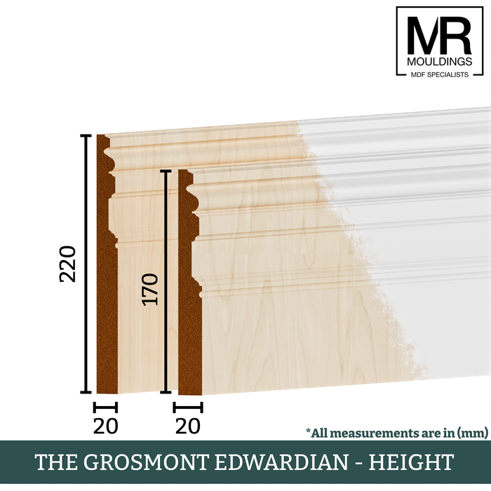 The Grosmont Edwardian Tulip Skirting Board-MR Mouldings Ltd