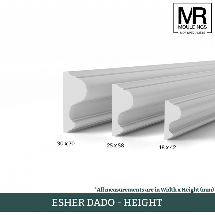 Esher MDF Dado Rail-MR Mouldings Ltd