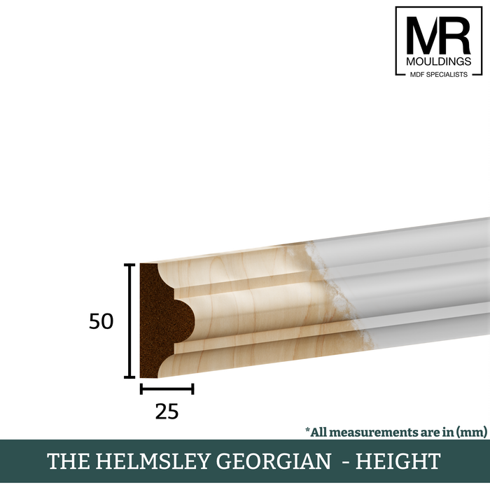 The Helmsley Georgian Tulip Dado Rail-MR Mouldings Ltd
