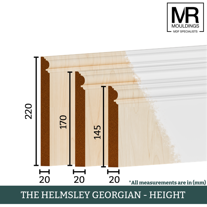 The Helmsley Georgian Tulip Skirting Board-MR Mouldings Ltd
