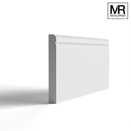 Splayed V Groove MDF Skirting Board-MR Mouldings Ltd