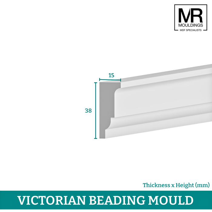 Victorian 2 MDF Beading Moulding-MR Mouldings Ltd