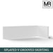 Splayed V Groove MDF Skirting Board-MR Mouldings Ltd