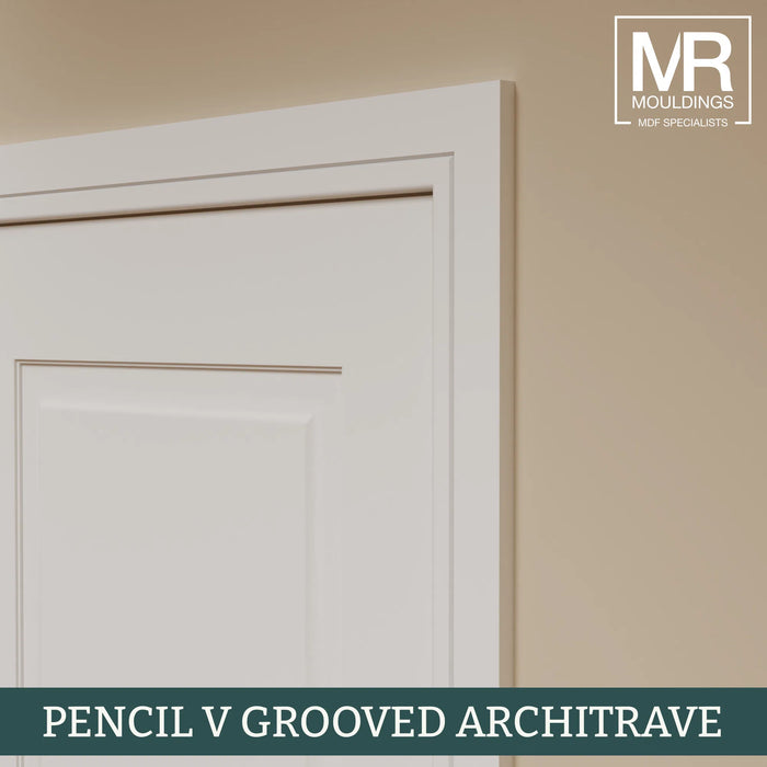 Pencil Round V Groove MDF Architrave-MR Mouldings Ltd