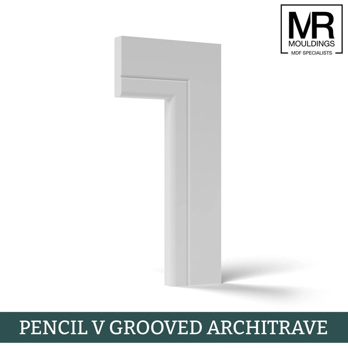 Pencil Round V Groove MDF Architrave-MR Mouldings Ltd