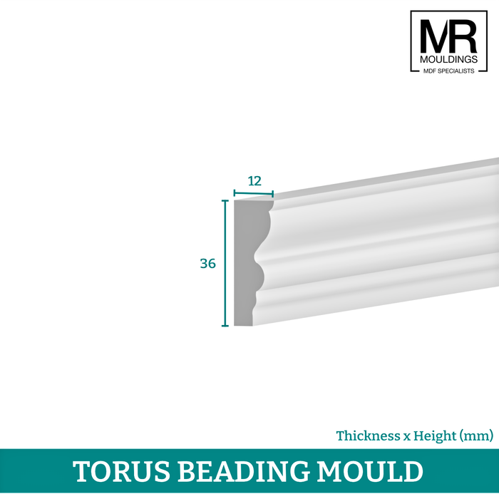 Torus 2 MDF Beading Moulding-MR Mouldings Ltd
