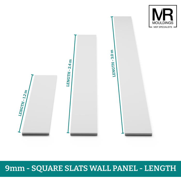 9mm Square Strips Wall Panel Kit-MR Mouldings Ltd