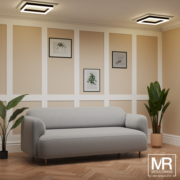 9mm Square Strips Wall Panel Kit-MR Mouldings Ltd
