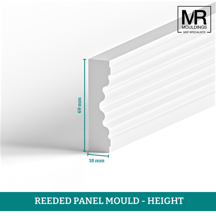 Double Reeded MDF Architrave-MR Mouldings Ltd