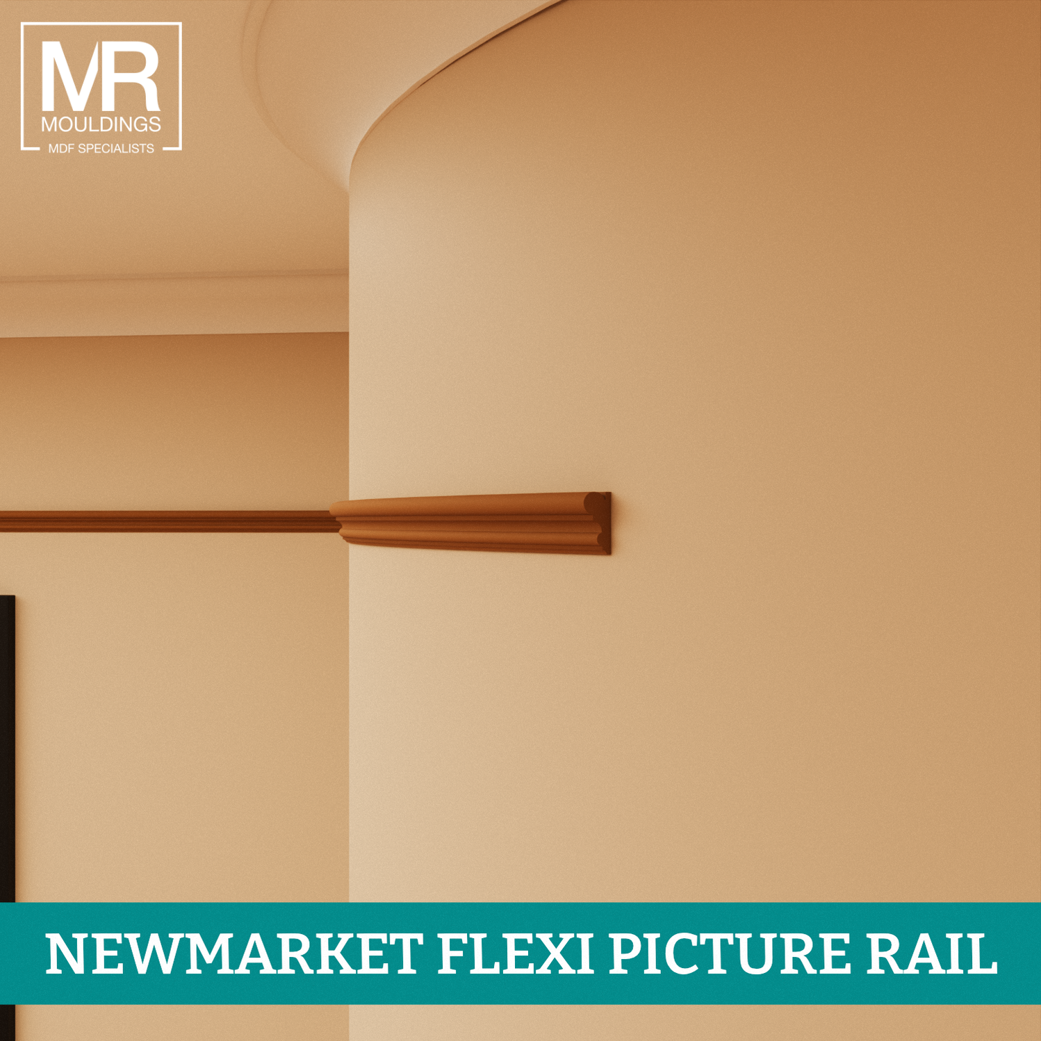 Ogee Flexible MDF Picture Rail Mould | Classic Curved Moulding for ...