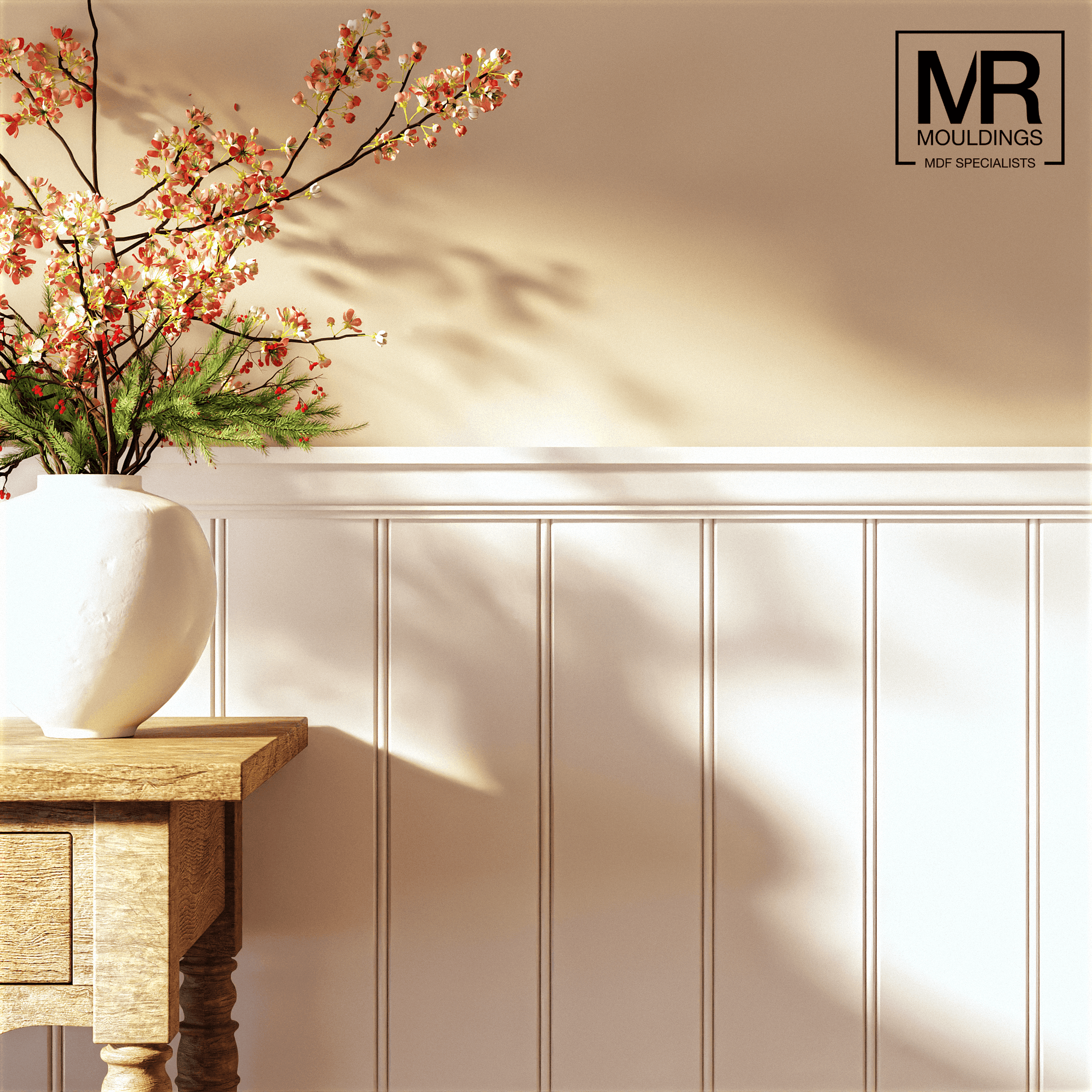 Dado Cladding Georgian MDF Rebated Dado Trim | Classic Wall Finish