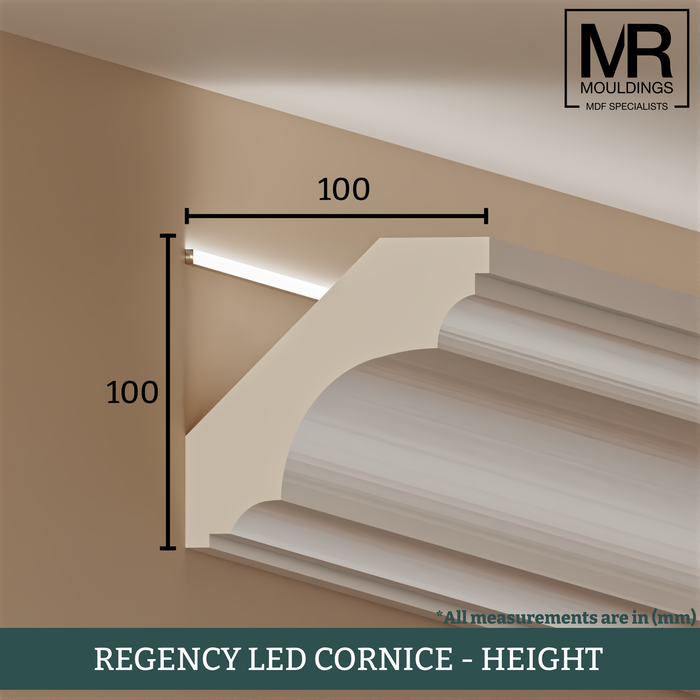 Regency LED MDF Cornice Coving-MR Mouldings Ltd
