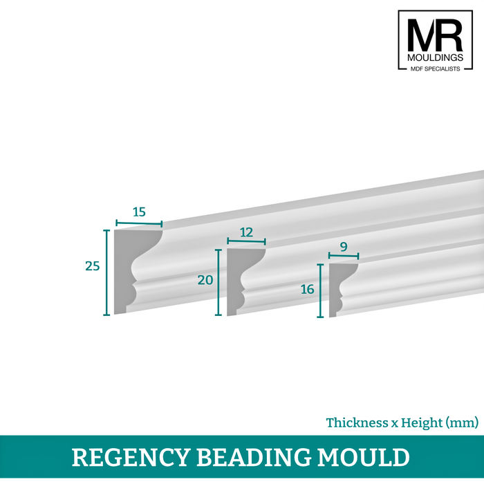 Regency MDF Beading Moulding-MR Mouldings Ltd