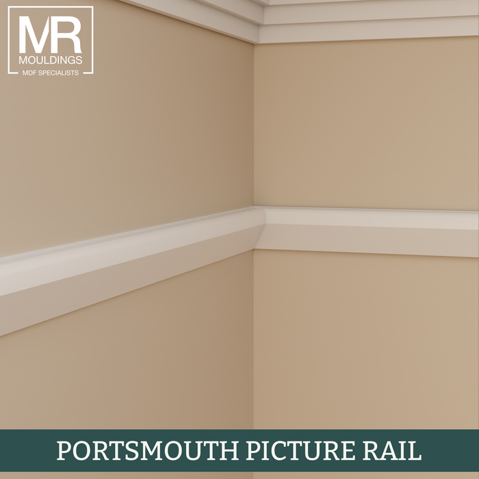 Chamfered MDF Picture Rail-MR Mouldings Ltd