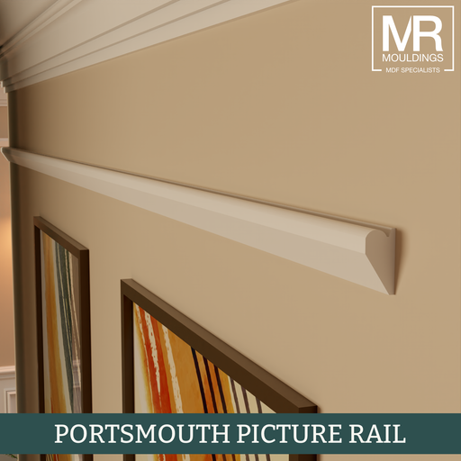 Chamfered MDF Picture Rail-MR Mouldings Ltd