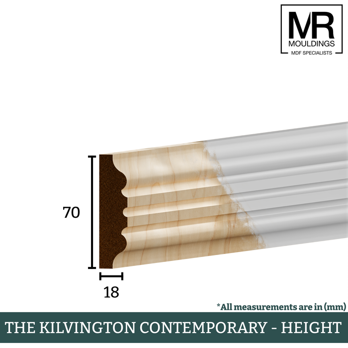 The Kilvington Contemporary Tulip Dado Rail-MR Mouldings Ltd