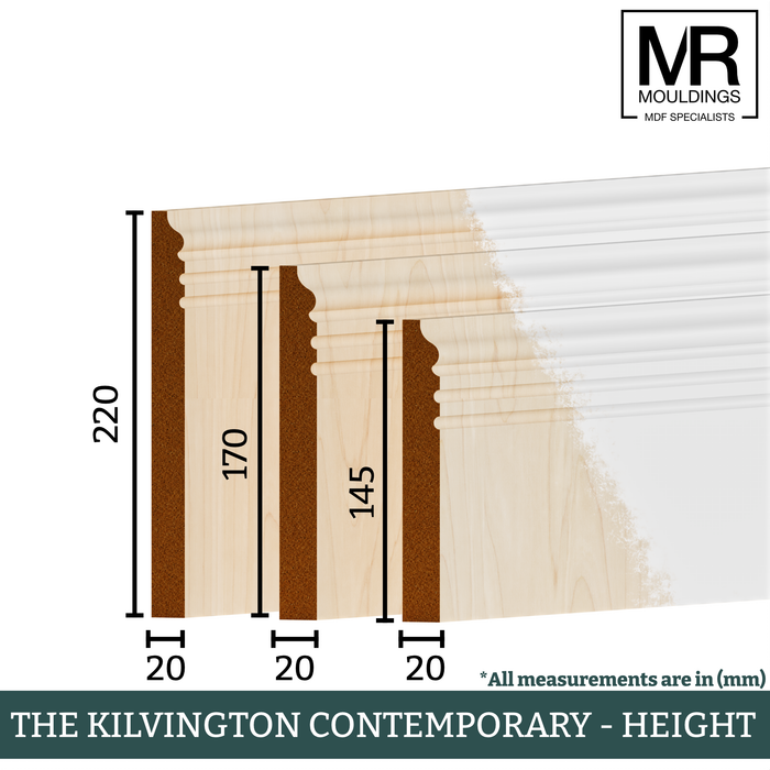 The Kilvington Contemporary Tulip Skirting Board-MR Mouldings Ltd
