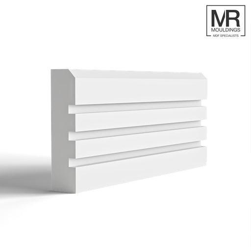 Splayed and 3x Groove MDF Architrave-MR Mouldings Ltd