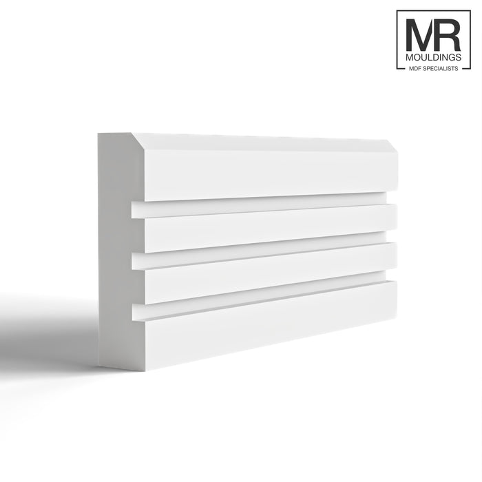 Splayed and 3x Groove MDF Architrave-MR Mouldings Ltd