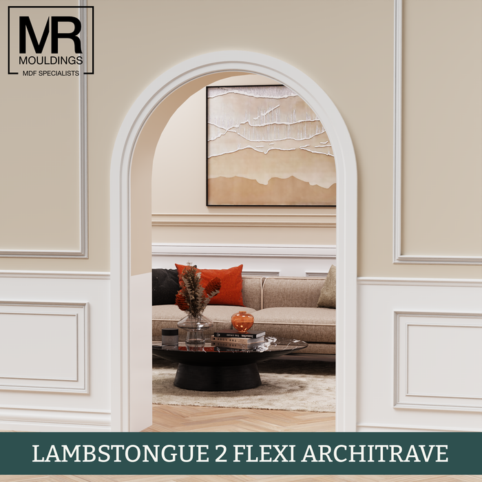 Lambstongue 2 Flexible MDF Architrave Board-MR Mouldings Ltd