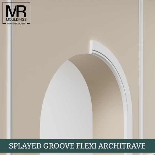 Splayed and Groove Flexible MDF Architrave Board-MR Mouldings Ltd