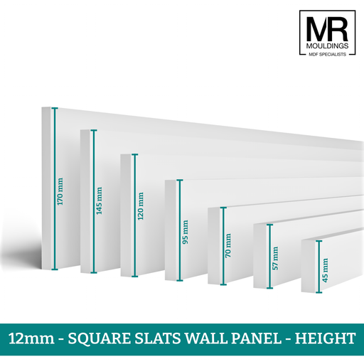 12mm Square Strips Wall Panel Kit-MR Mouldings Ltd
