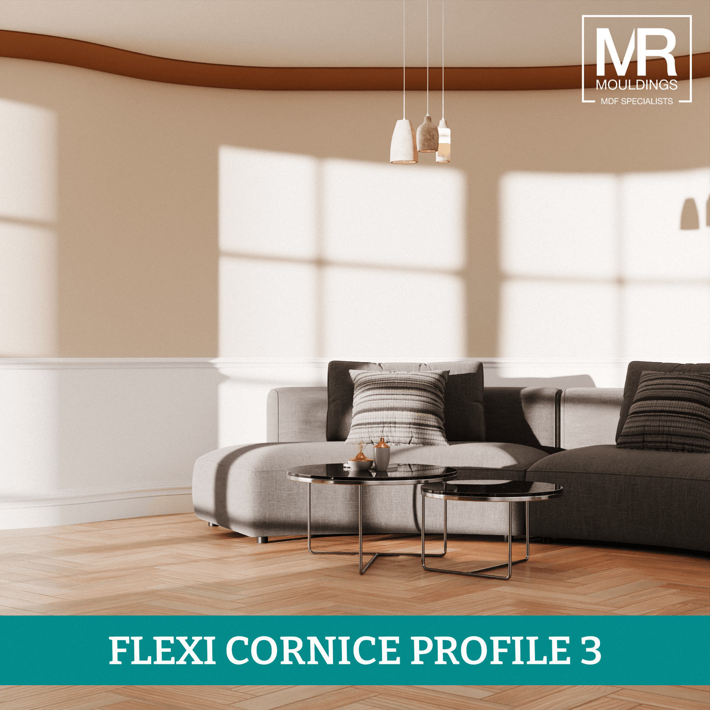 Bullnose MDF Flexible Cornice Coving | Smooth Modern Finish
