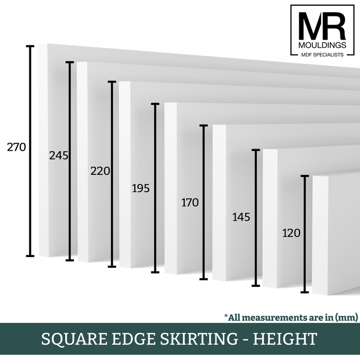 Square Edge MDF Flexible Skirting Board-MR Mouldings Ltd