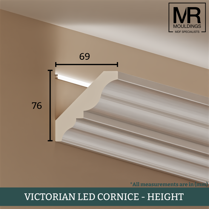 Victorian LED MDF Cornice Coving-MR Mouldings Ltd