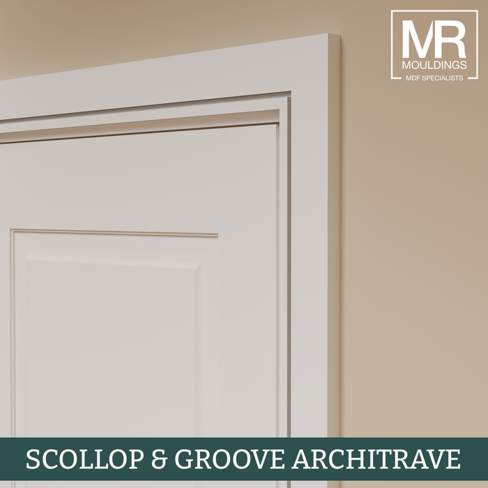 Scallop and Groove MDF Architrave-MR Mouldings Ltd