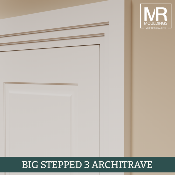 Big Stepped 3 MDF Architrave-MR Mouldings Ltd