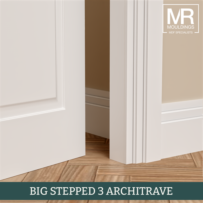 Big Stepped 3 MDF Architrave-MR Mouldings Ltd