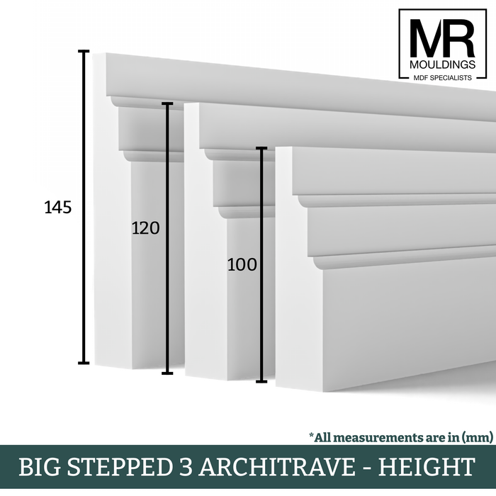 Big Stepped 3 MDF Architrave-MR Mouldings Ltd
