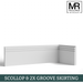 Scallop and 2x Groove MDF Skirting Board-MR Mouldings Ltd