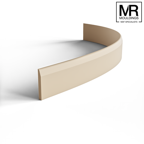 Chamfered Round MDF Flexible Skirting Board-MR Mouldings Ltd