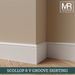 Scallop and V Groove MDF Skirting Board-MR Mouldings Ltd