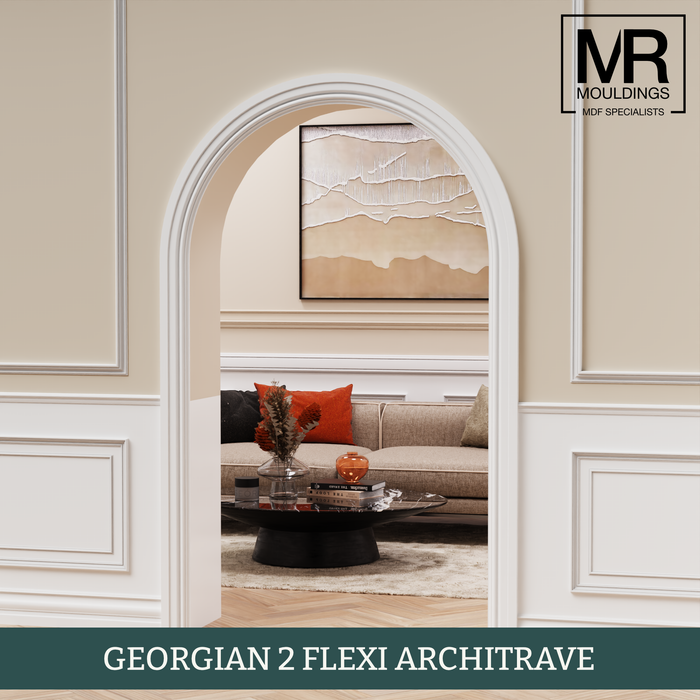 Georgian 2 Flexible MDF Architrave Board-MR Mouldings Ltd