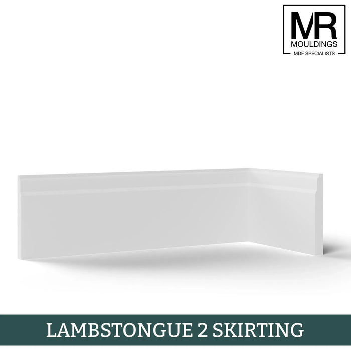 Lambs Tongue 2 MDF Skirting Board-MR Mouldings Ltd